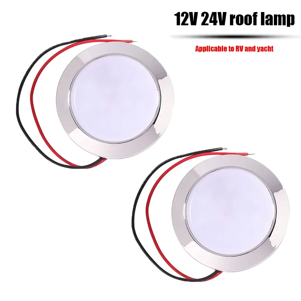 1.8W IP65 wodoodporny 12V 24V Auto 24 SMT lampa do czytania W kształcie kopuły LED do przyczepy kempingowej RV do wnętrza samochodu podsufitowego