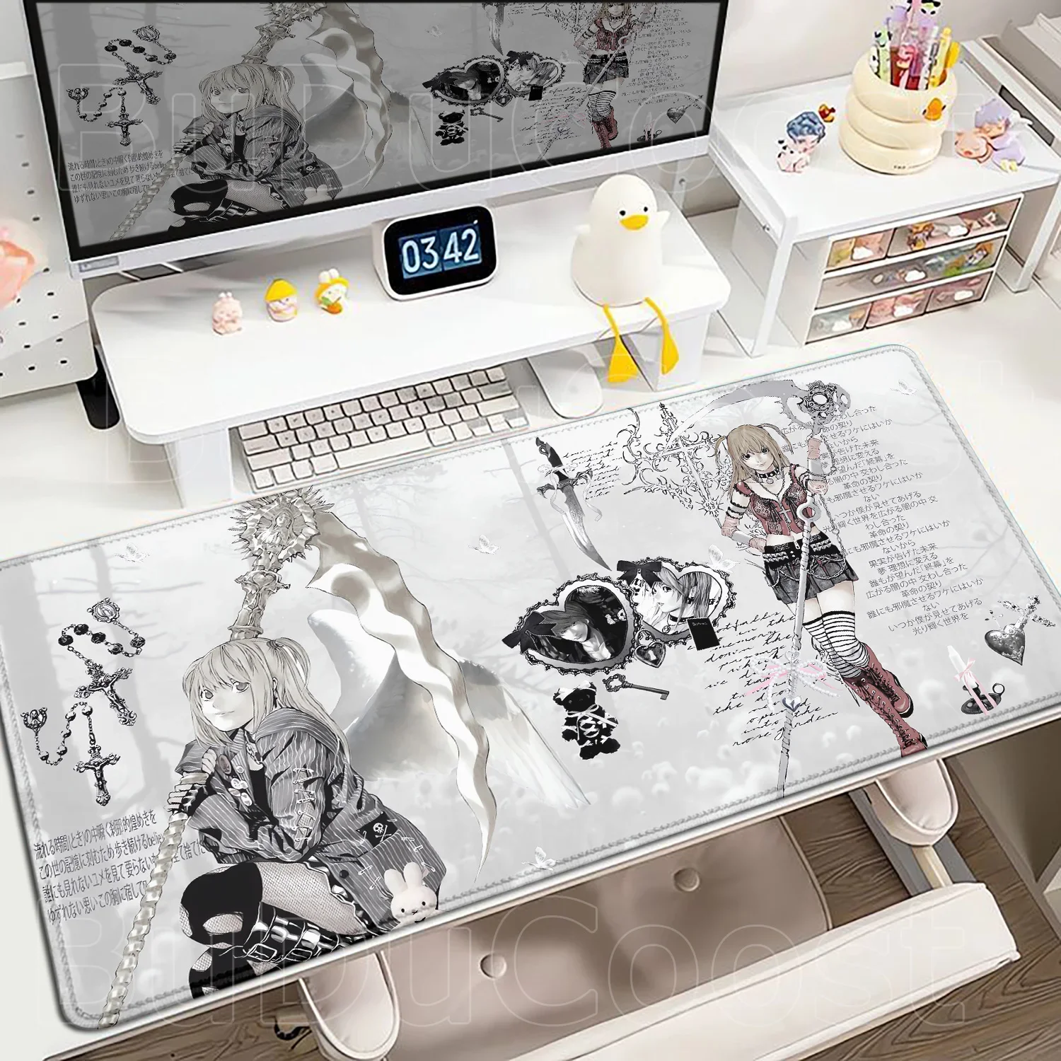 New Misa Amane Light Yagami Death Note Anime-Themed Desktop Mat, Suitable for Computer Gamers and an Electronic Gamekeyboard Pad