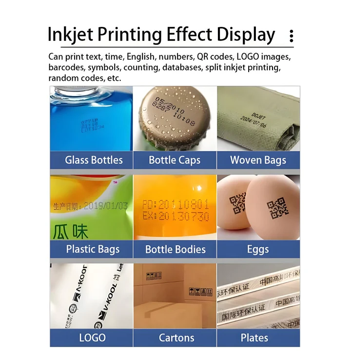 Portable Intelligent Handheld Inkjet Printer  Multi-language Production Date QR Code for Packaging Bag Small Cardboard Box