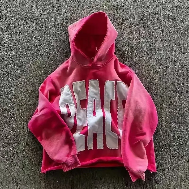 Cool Kids European And American Street Style Hip Hop Gothic Top In Stock Embroidered Hoodie 2118#Model 2119