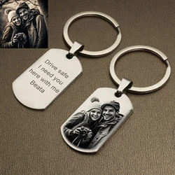 Chaveiro personalizado para o melhor pai, foto personalizada, nome Keychain, presentes para o pai, namorado, marido, unidade segura eu preciso de você aqui