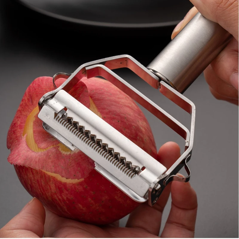 Practical Multi‑Function Stainless Steel Fruit & Vegetable Peeler Dual‑Use Slicer Shredder Hand‑Held Accessories