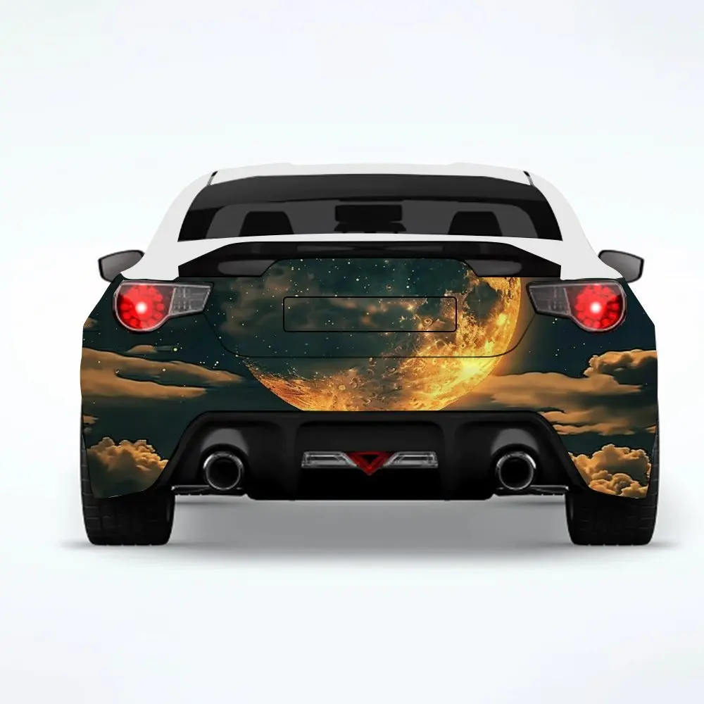 

Автомобильная наклейка «Золотой полумесяц» - виниловая наклейка на заднюю часть автомобиля, водонепроницаемые самоклеящиеся виниловые наклейки для хвоста и бампера автомобиля, De