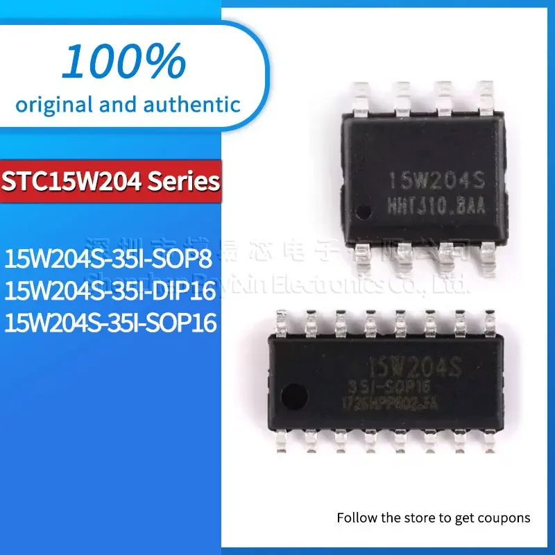 

STC15W204S-35I-DIP16 STC15W204S-35I-SOP16 STC15W204S-35I-SOP8 Brand new and original