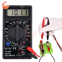 DT830B AC/DC multimetro voltmetro digitale amperometro Ohm Tester di tensione misuratore di capacità misuratore strumenti di prova per elettricisti