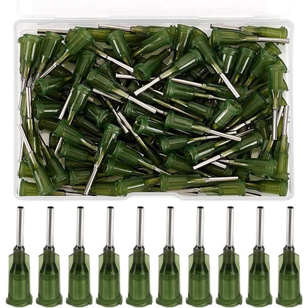 120PCS Dispensing Needle 1.18Inch 14G Blunt Tip Syringe Needles Industrial Dispensing Needles Plastic Fluid Precision making kit