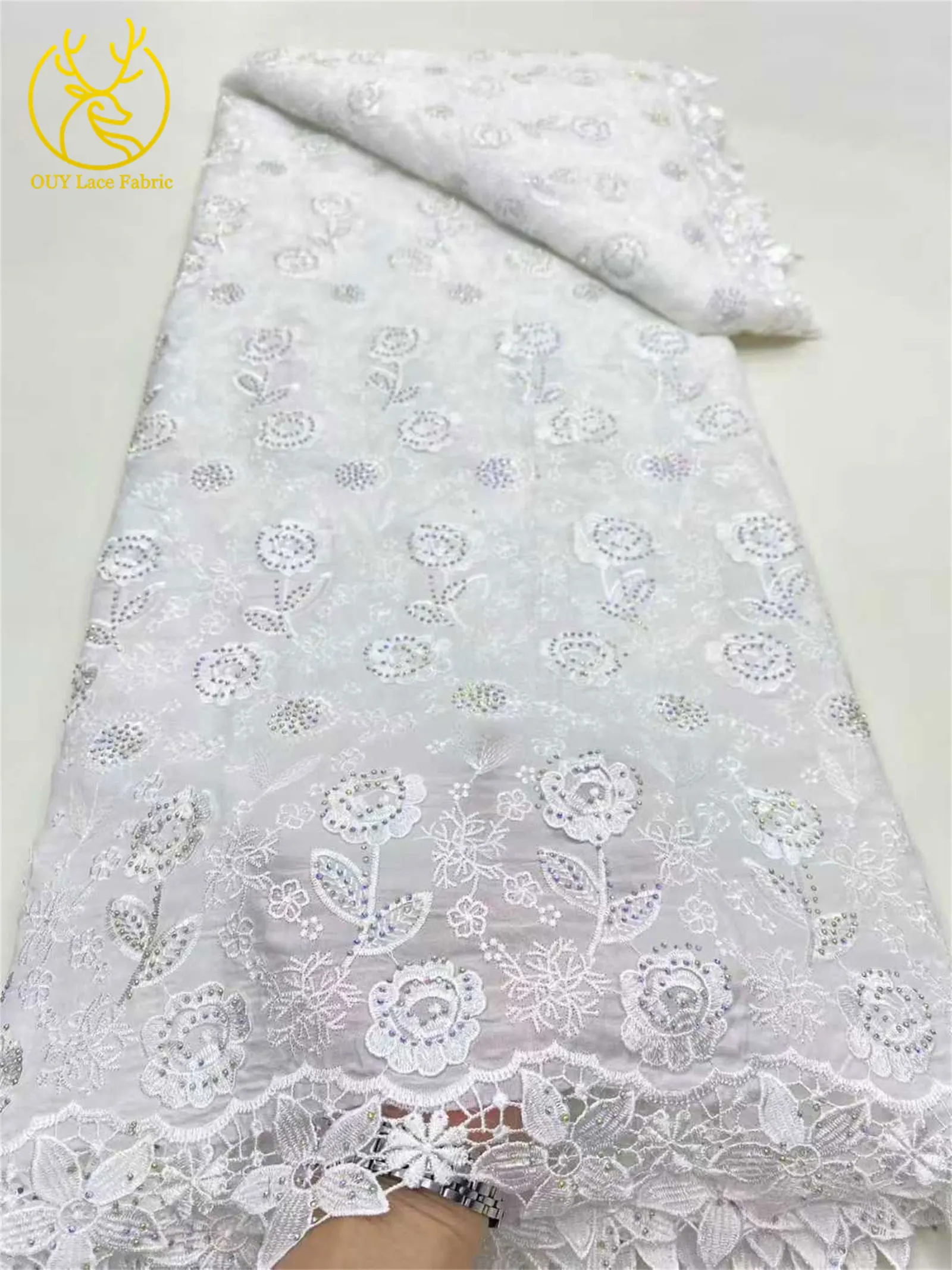 Laranja africano malha leite seda tecido de renda francês austríaco tule chiffon tecido renda 5 metros para vestidos de festa de casamento nupcial