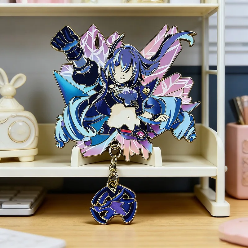 Honkai: Star Rail Hanser Silver Wolf LV.999 Ashveil Phainon Cosplay-Anstecker, Spielheld Khaslana, sechseckige Broschen, Anime-Deko – Detail 3