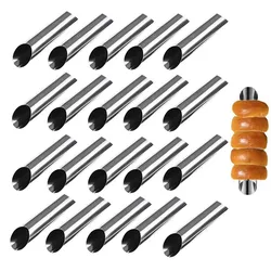 10/15/20Pcs Cannoli Tubes Stainless Steel Cream Horn Molds Non-Stick Forms Conical Tube Cone Dessert Pastry Roll Baking Mold