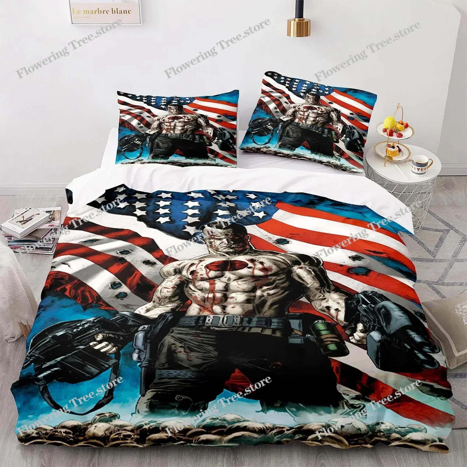 BloodShot Bedding Set Blood Warrior Duvet Cover Bedroom Comforter Covers Single Twin King Size Quilt Cover Home Textile 2