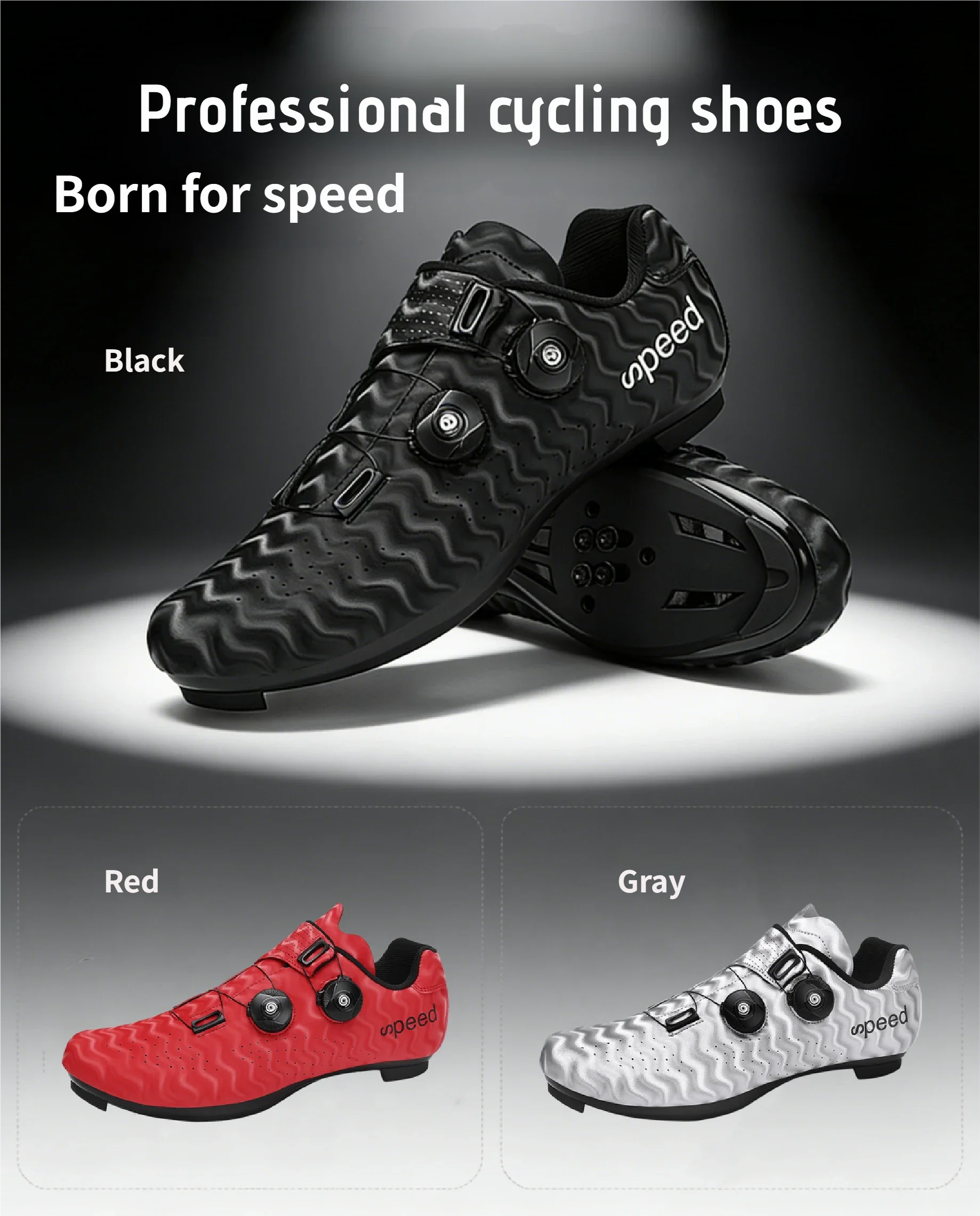 

Men's Cycling Shoes Breathable Non-slip Wear-resistant Road Bike Sneakers