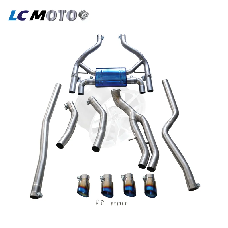 Titanium Catback Exhaust System For BMW M2 F87 N55 3.0T 2016-2021 Valved Muffler Performance Upgrade