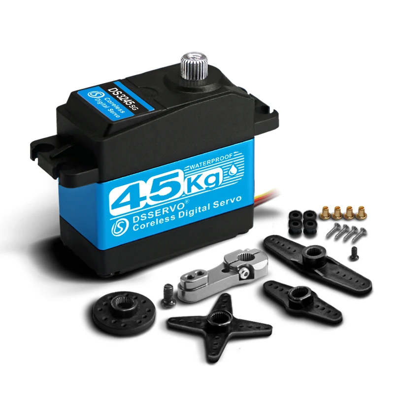 Waterproof Digital Servo 25kg 35kg 45kg Coreless Full Metal Gear 5-8.4V High Torque 180/270° for 1:8 1:10 1:12 Baja RC Car Truck