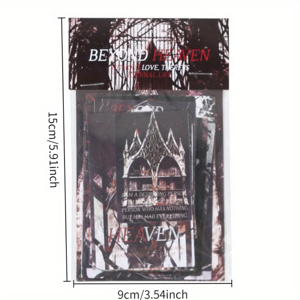 2 Pack 50 Sheets Gothic Sticker Set, Dark Aesthetic Decals for Journaling, Scrapbooking & DIY Crafts