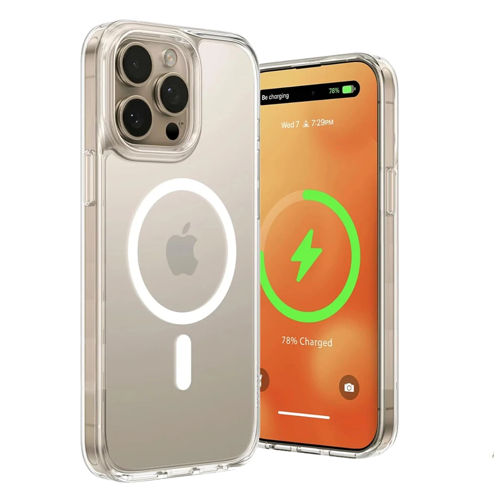 Magnetic Magsafa Wireless Charging Case For iPhone 16 15 14 13 12 Mini 11 Pro XS Max X XR 8 Plus Hybrid Silicone Soft Hard Cover