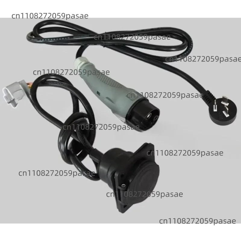 Electric vehicle accessories, charging gun 16A plug socket 2.5 flat wire plug gun set connector
