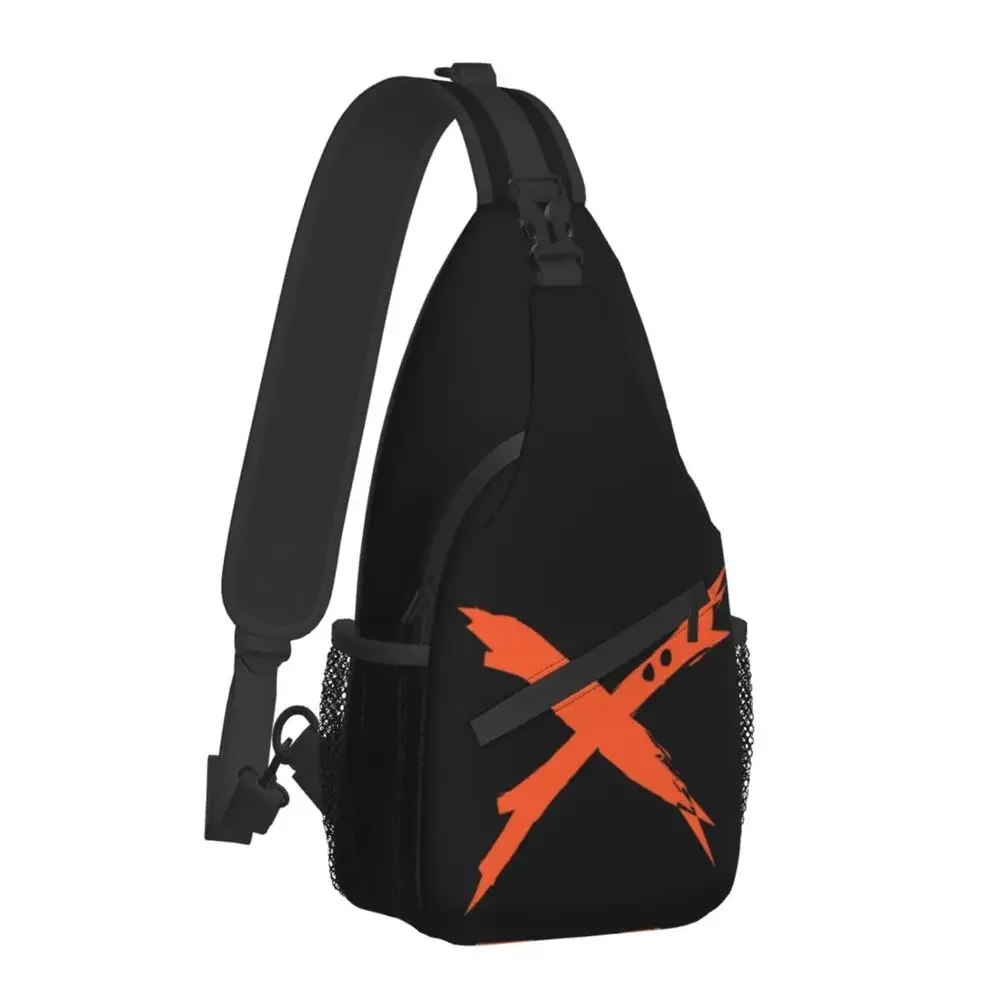 Bakugou Katsuki Logo X Sling Bag para ciclismo, Boku No My Hero Academia, mochila de pecho cruzada, mochila de hombro, mochila de día para hombre