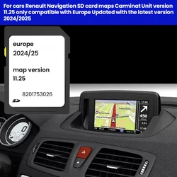 NEW2024 FOR RENAULT CARMINAT NAVIGATION SD CARD 8201753026 UK + EUROPE SAT NAV MAP SD CARD ver. 11.25 GPS SD CARD