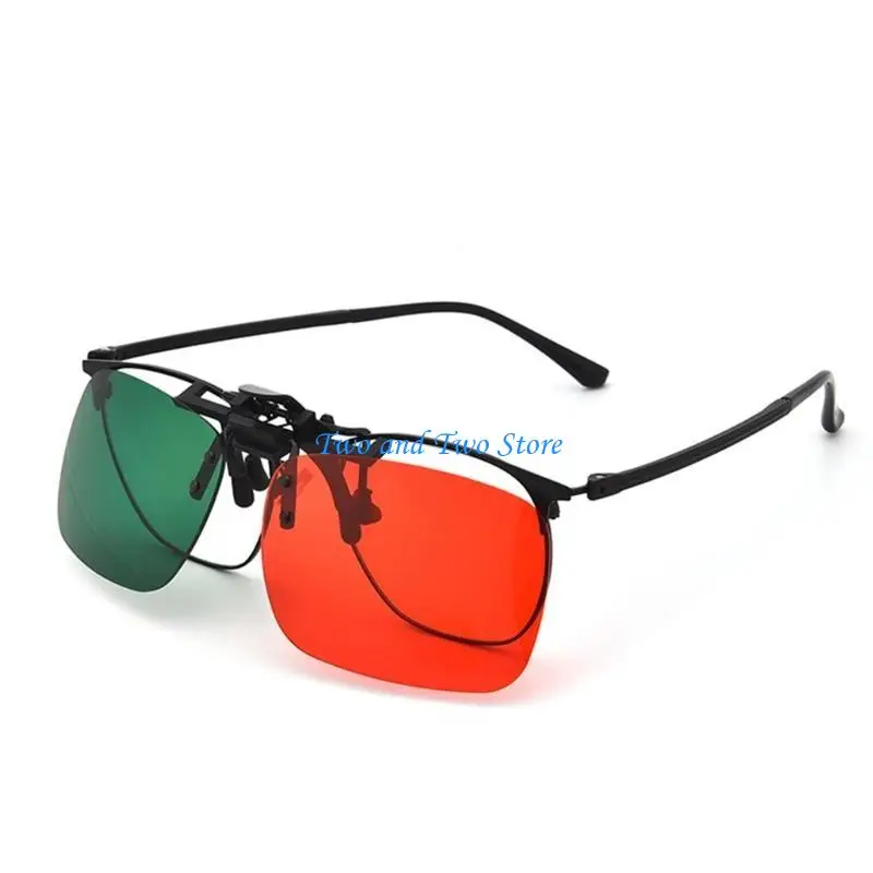 

HX6F Kids Green Color Blindness Corrective Clip on Glasses Lens for Precise Test Training Enhances Child