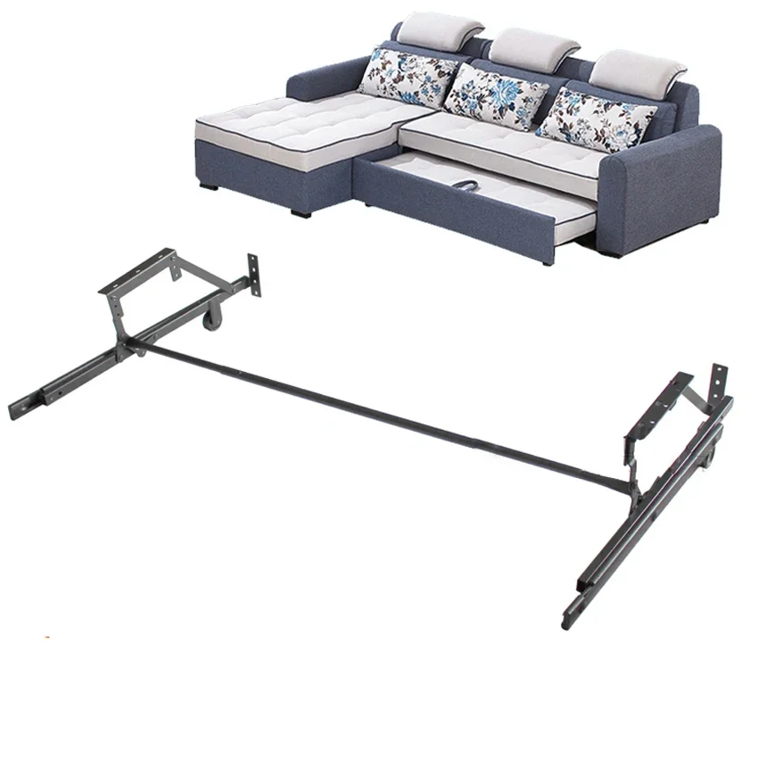 Sofa Bed Hardware Accessories Pull-out Sofa Bed Drawer Hinge Slide Rail Sofa Bed Base Iron Frame 1.5m-2.0m Adjustable