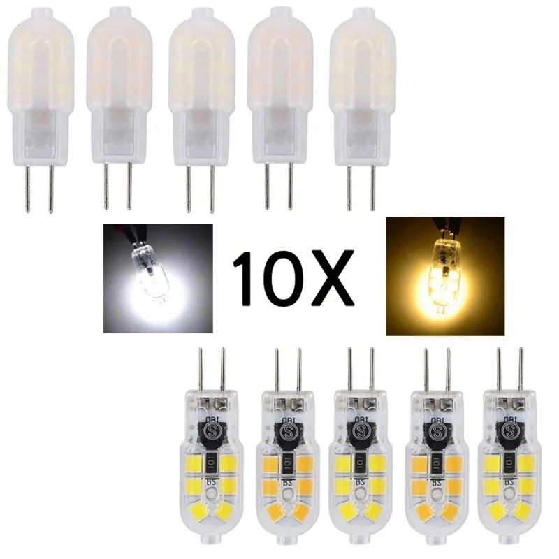 

10PCS G4 LED Lamp 3W SMD 2835 Lampada LED Bulb 360 Beam Angle Replace 25W Halogen Lamps Lights AC/DC12V AC220V For Home Hotel