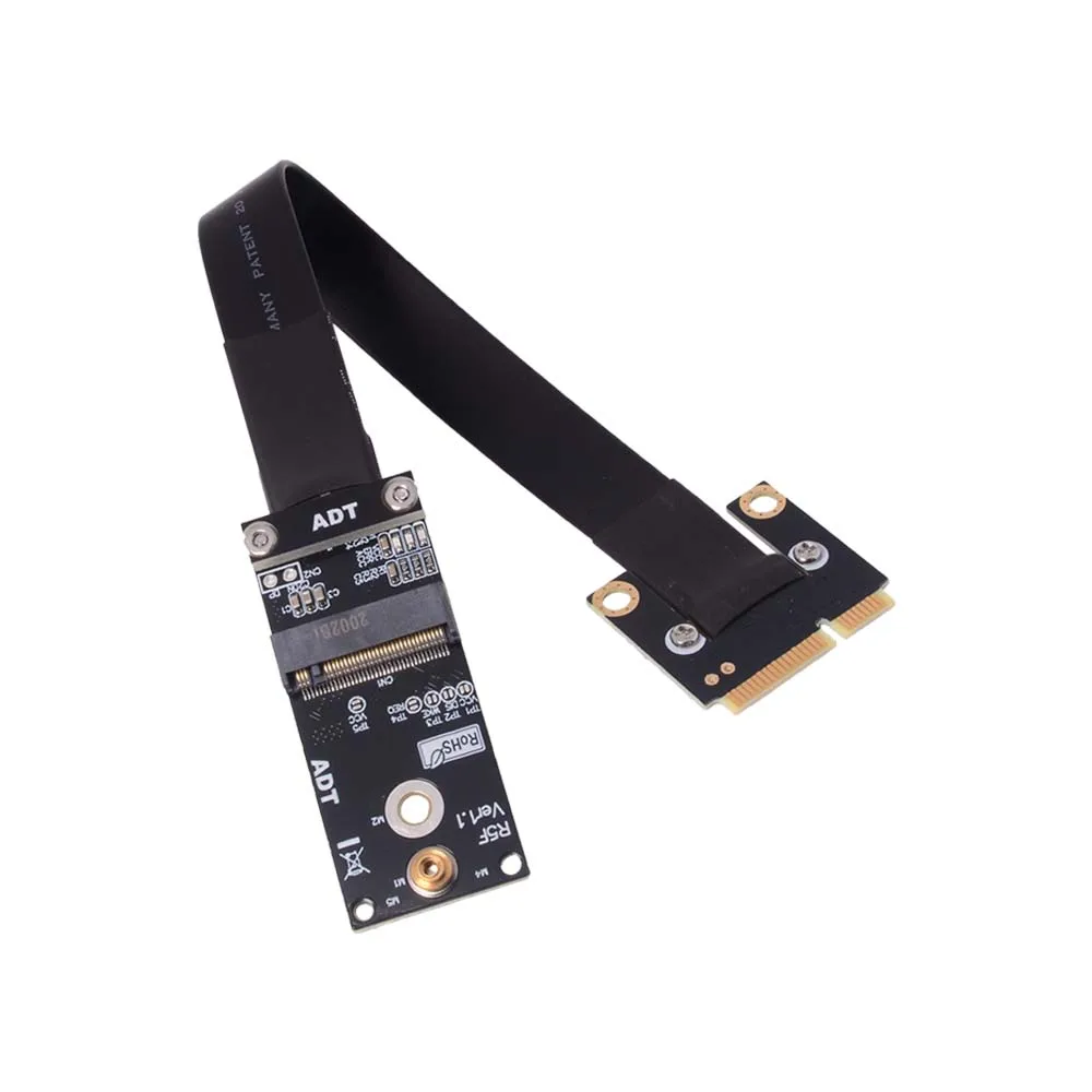 ADT-Link R65SF mPCIe Wireless NIC Extension Cable Adapter M.2 WIFI Key-A Ngff Interface To Mini PCI-e PCIe 3.0 8G/bps 3-100cm