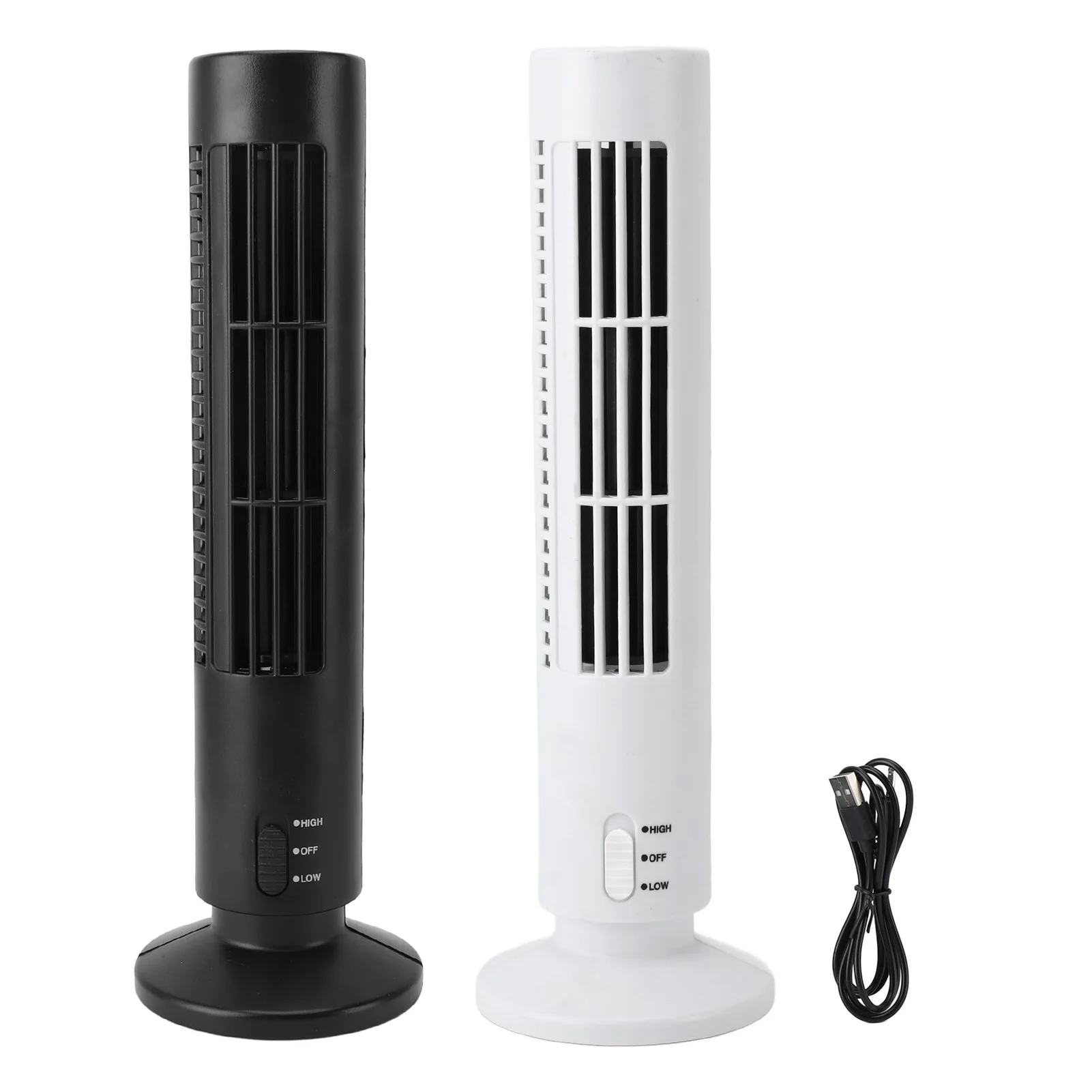 مروحة برجية مدمجة بدون أوراق، محمولة، تبريد هادئ، 2 تروس، مروحة برجية خالية من الشفرة لسطح المكتب