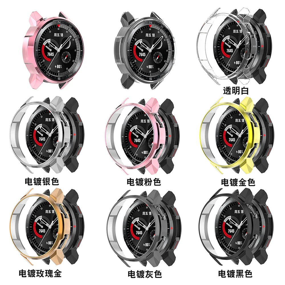 Funda protectora de PC hueca para Huawei Honor Watch GS Pro, marco de carcasa de protección, cubierta de parachoques