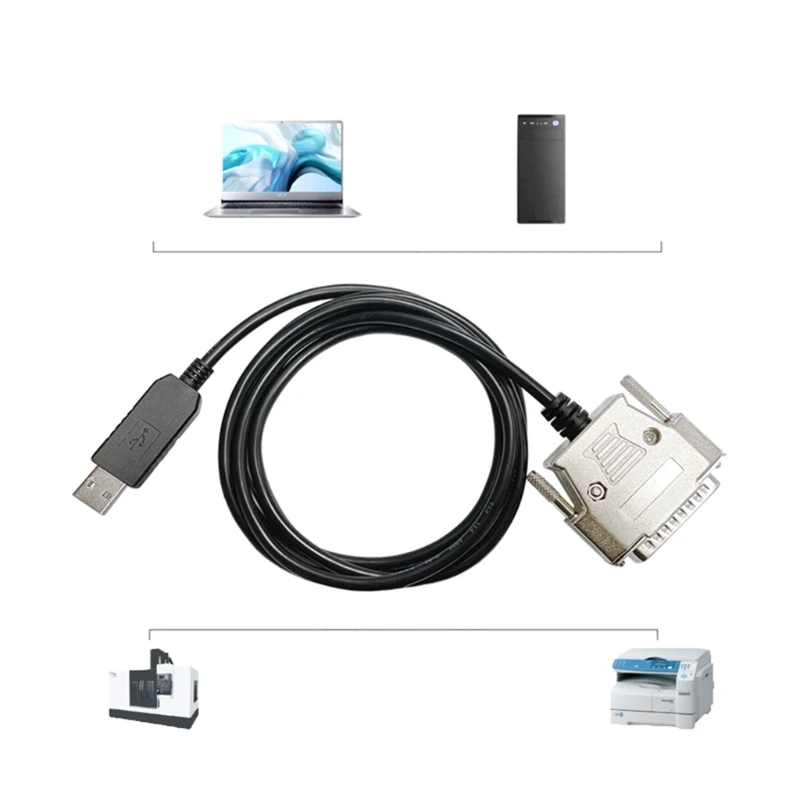 

USB-DB25 RS232 последовательный соединительный кабель USB-DB25-MALE шнур для старых принтеров K1KF