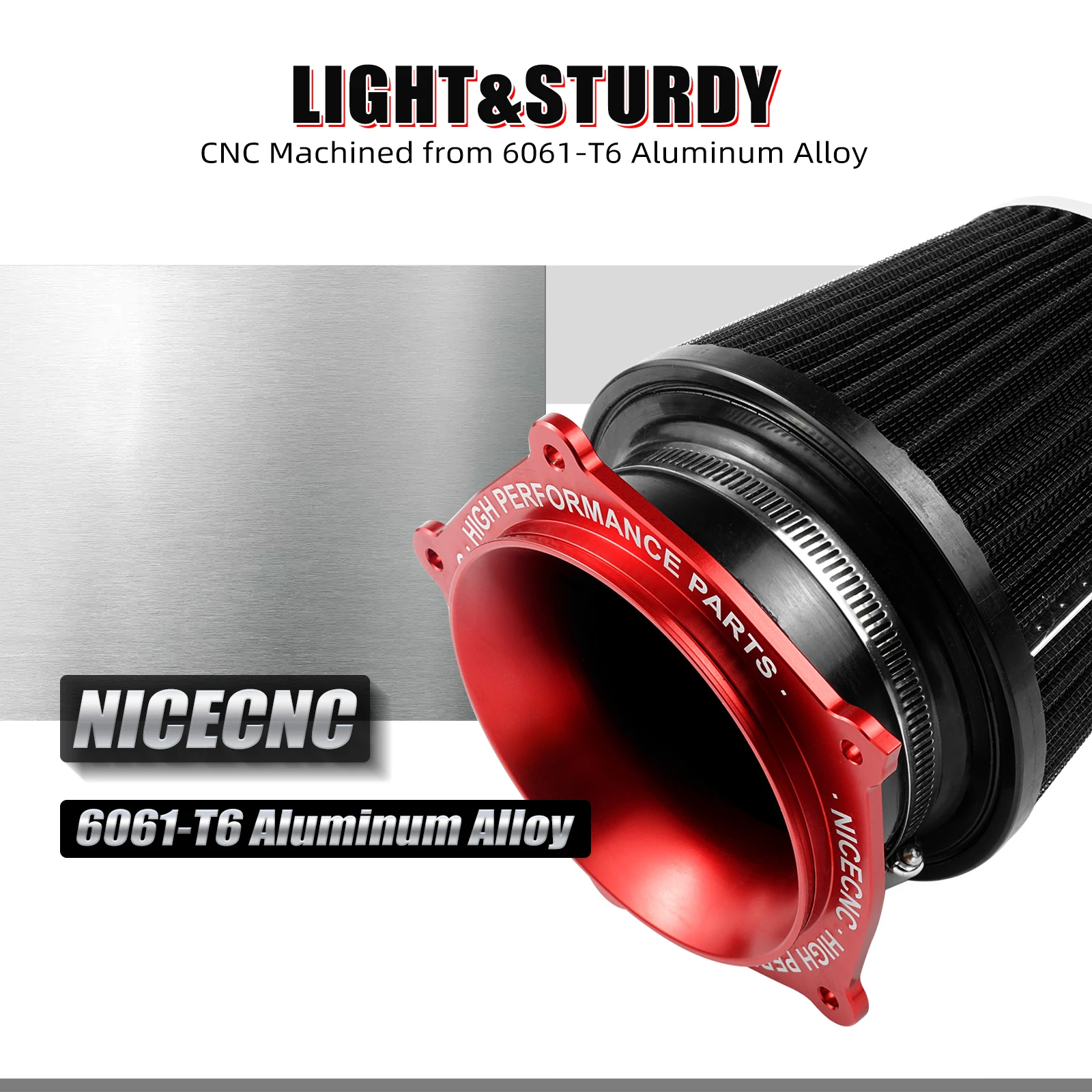 NICECNC For Yamaha YFZ450 YFZ450R SE X 2007-2024 Air Filter Airbox Adapter Protector Kit Aluminum Intake Cover ATV Accessories