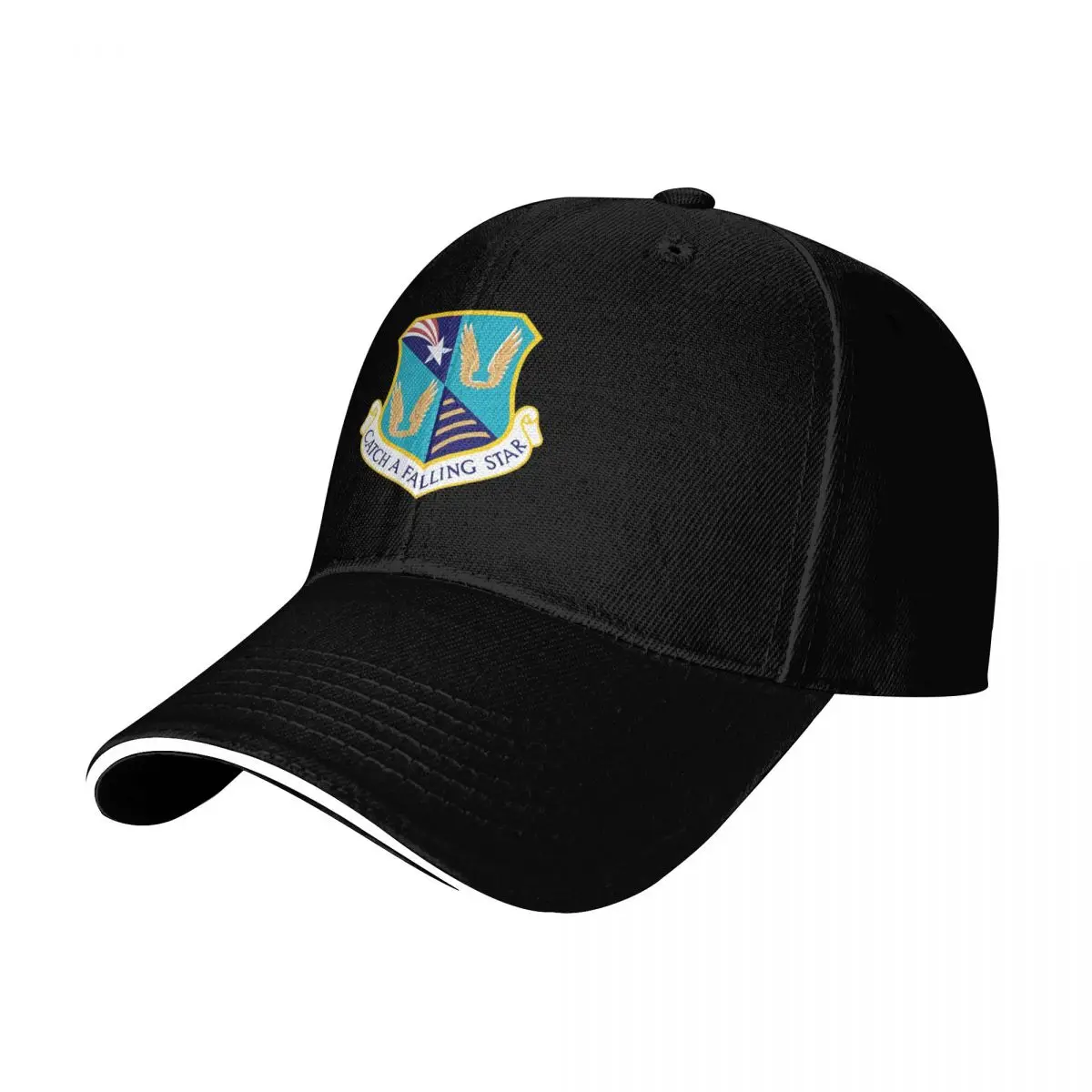 6594th Test Group Logo Baseball Cap Cotton Twill Breathable Contrast Two Tone Brim Snapback Flat Bill