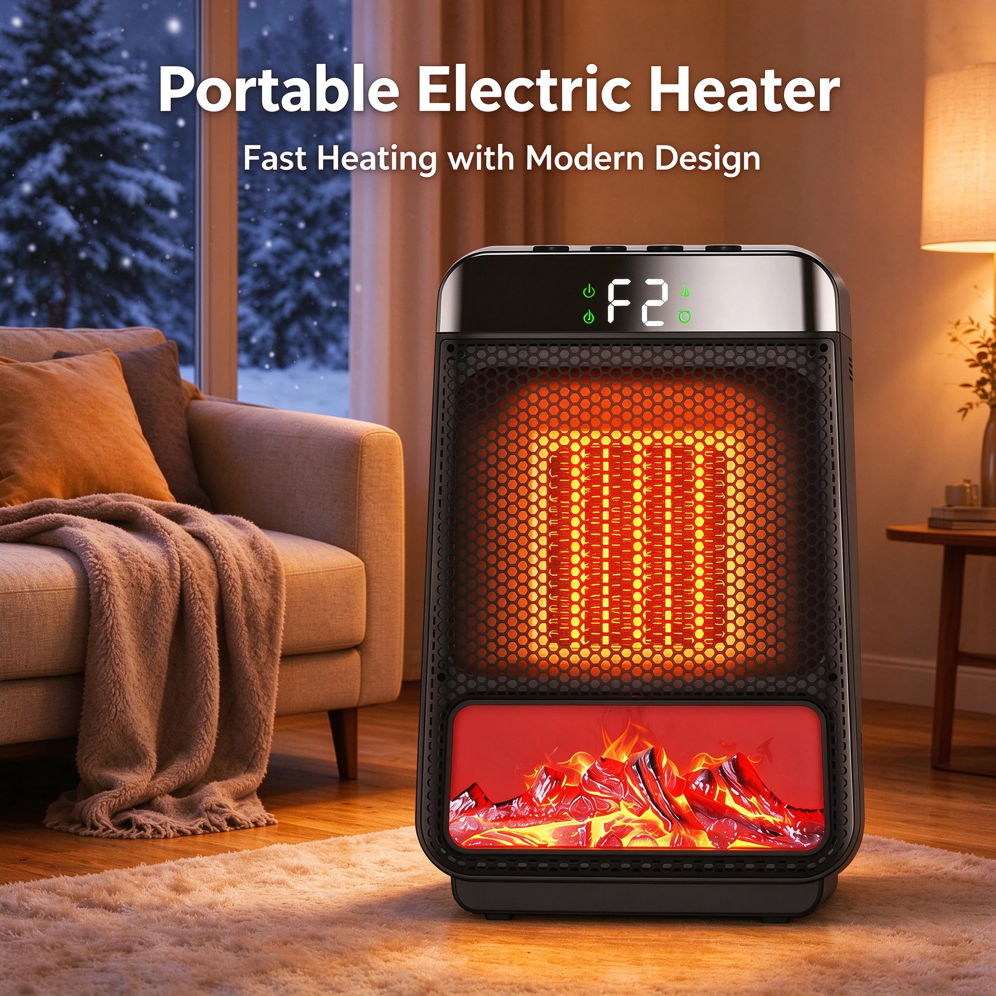 Portable Electric Heater For Home 4200 RPM Desktop 3S Fast Heating Heaters Space Saving ECO PTC Ceramic Heater Warmer Machine