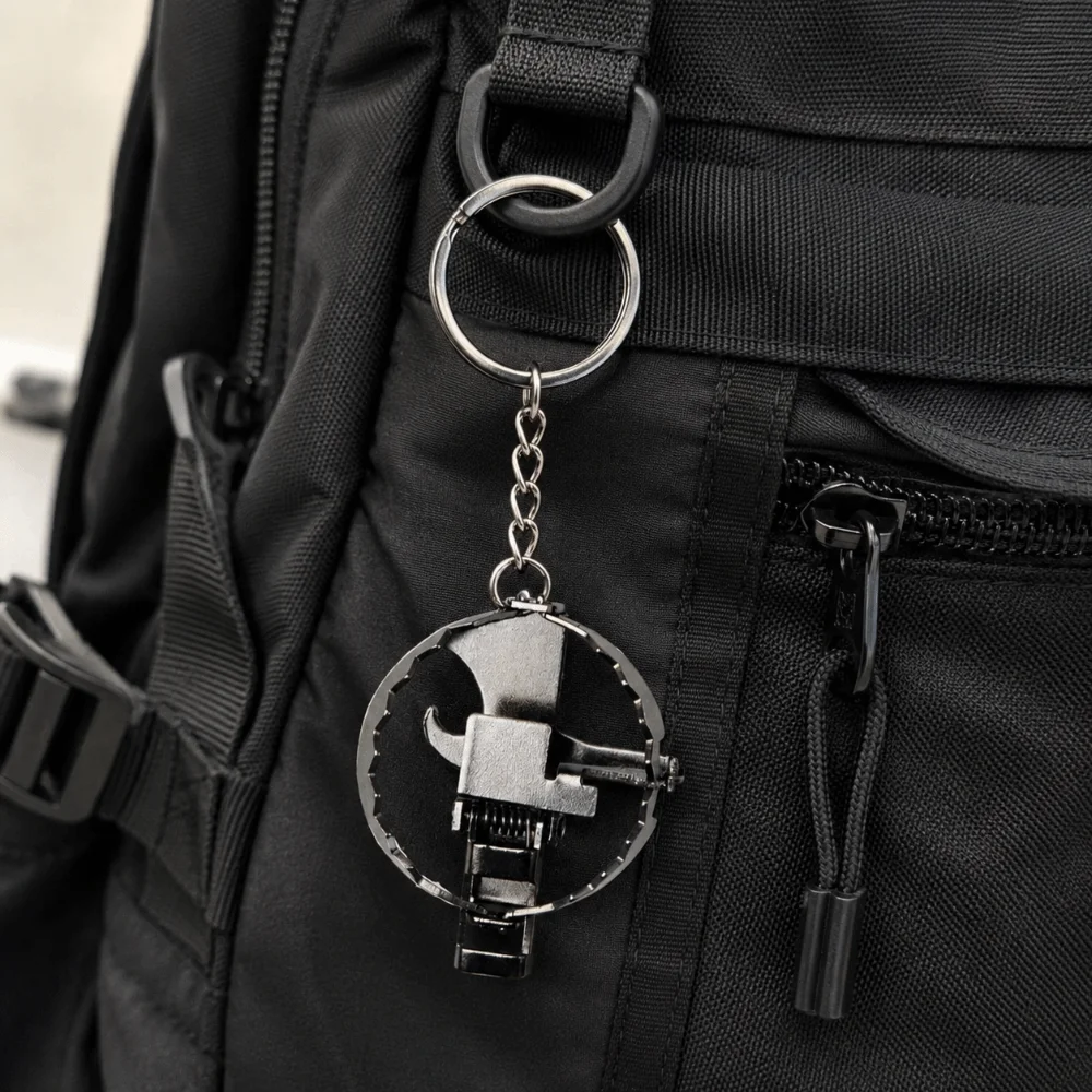 Fashion Metal Mousetrap Clip Keychain Portable Unique Mini Keychain Creative Funny Metal Keychain Keyring Accessory