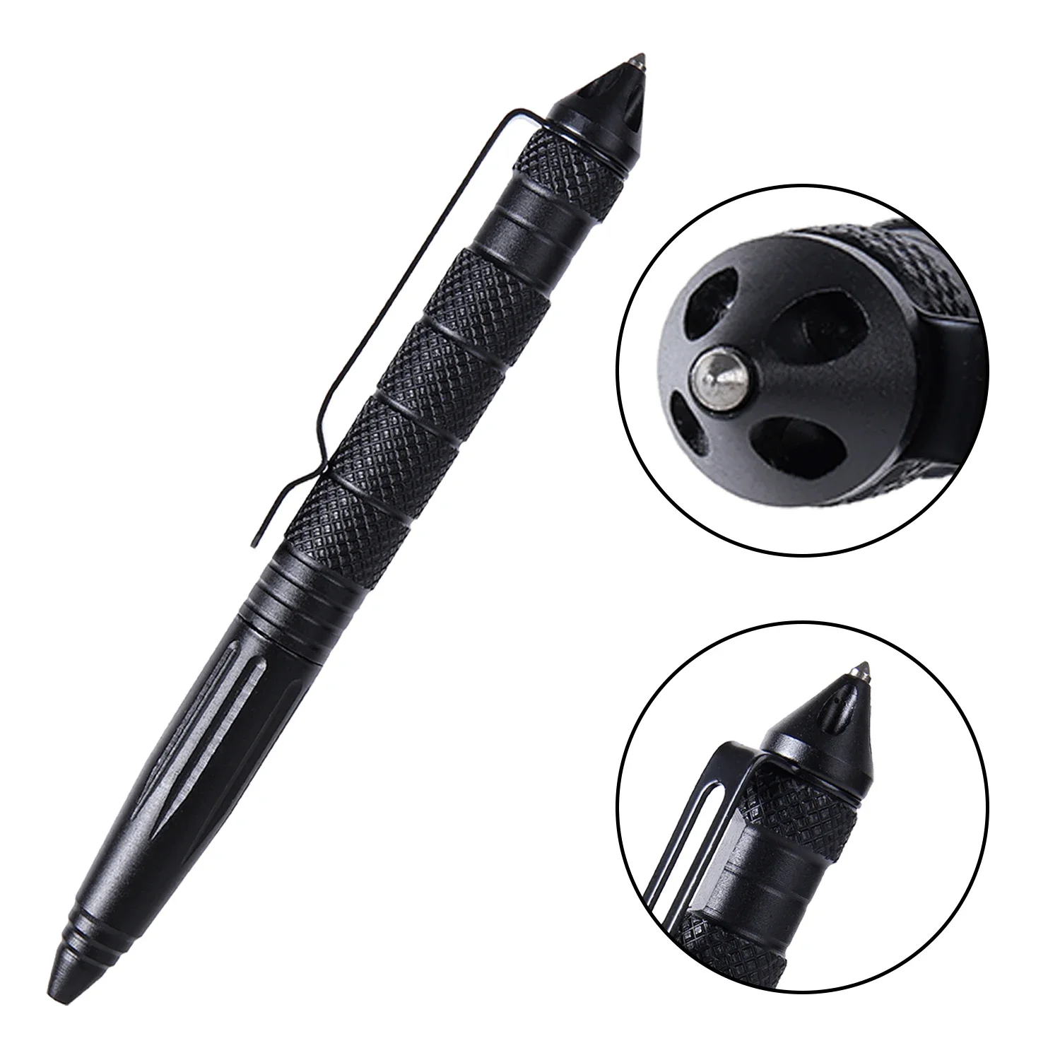 Bolígrafo táctico de defensa de Metal, bolígrafo de autodefensa portátil antideslizante multifunción, papelería, rompecristales, herramienta de supervivencia
