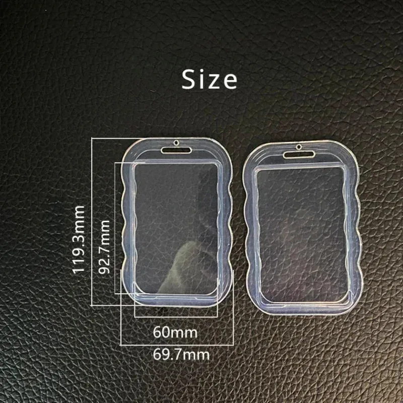 Students Cards Protecting Cover Clear Soft Silicone Wave ID Bus Access Card Holder Transparent Staff Working Credit Card Hloder