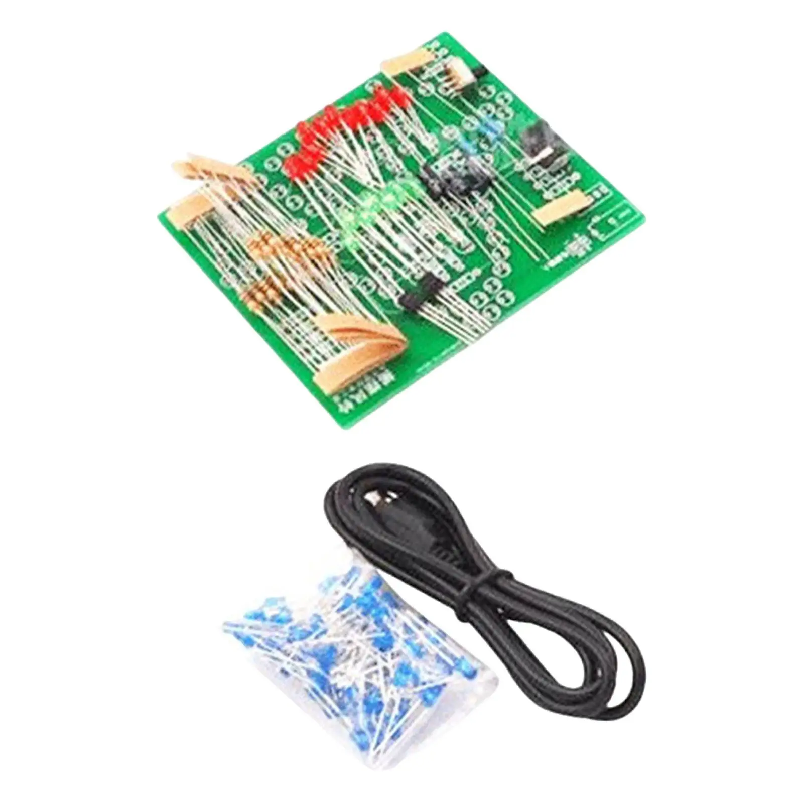 DIY Wind Chime Electronic Kit PC Polycarbonate Board Multicolor Leds Soldering Practice Components for Creative Gift