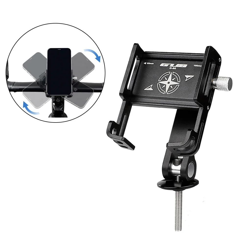 Bike Phone Mount Aluminum Alloy Phone Holder 360 Degree Rotation Bike Accessories for Your Cycle Exploration