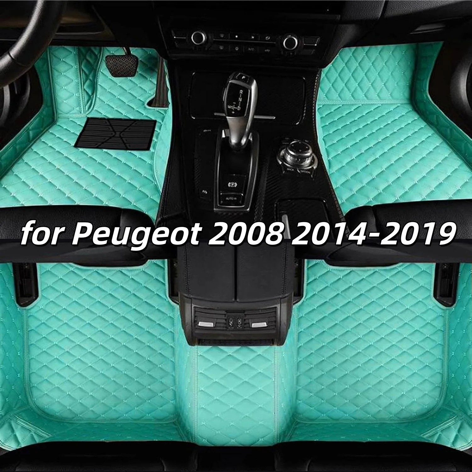 

Car Accessories interior Auto leather carpet pads fits for Peugeot 2008 2014-2019 waterproof anti slip car floor mats