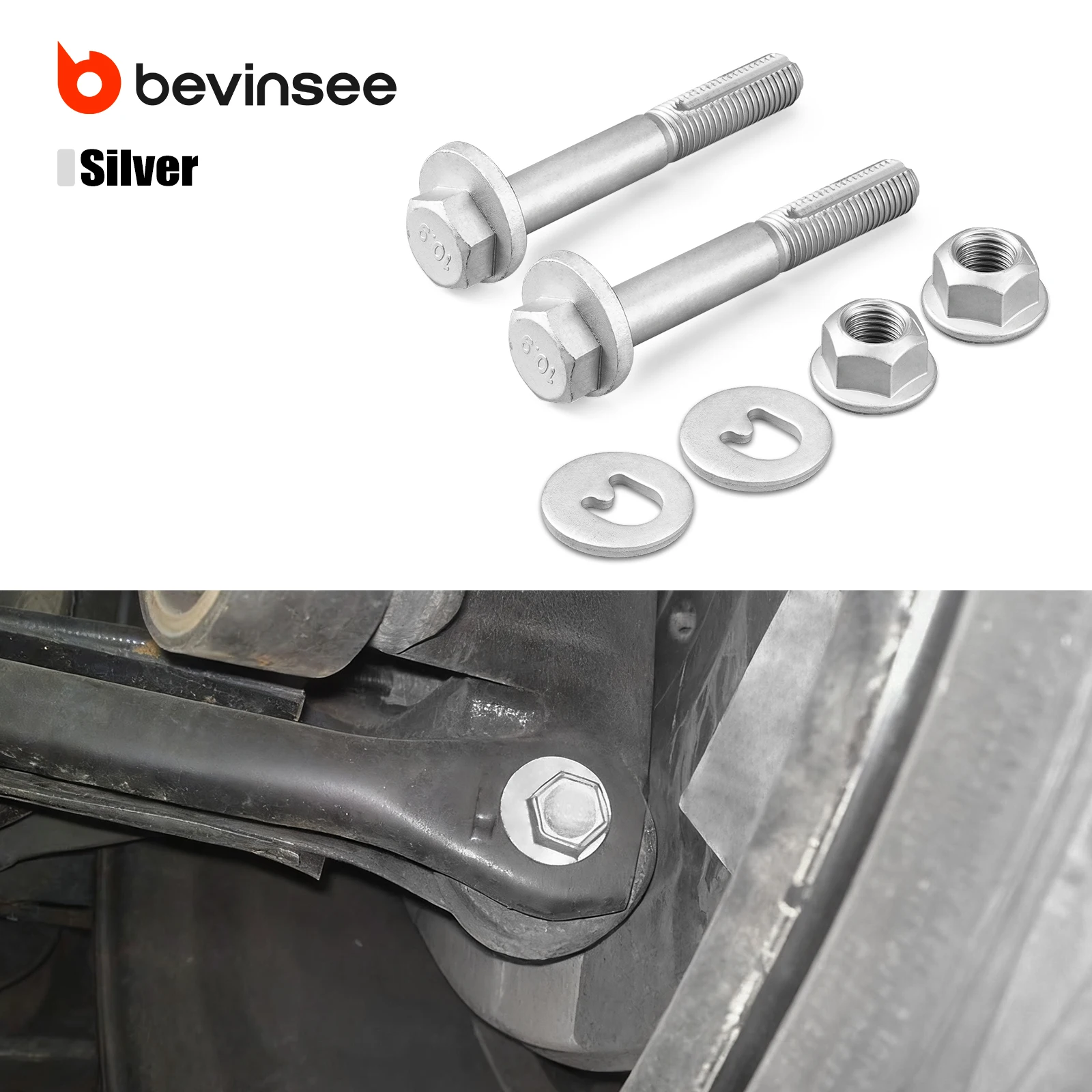 

BEVINSEE Rear Camber Bolt Eccentric Adjustment Bolt M12x1.5x82mm for BMW E36 E46 M3 325i 323i 330i 328i 320i 316i 318i