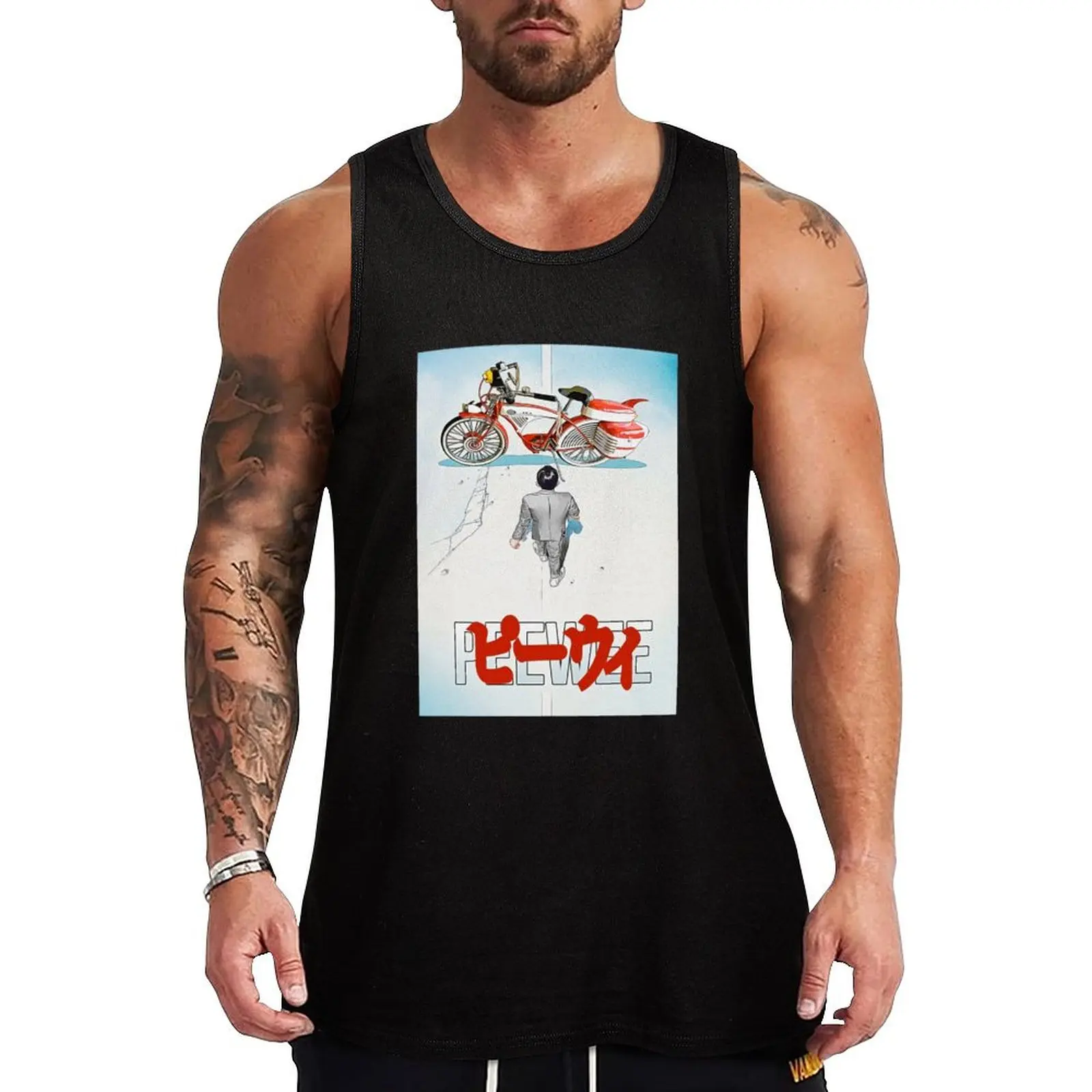 

Akira Style Peewee Tank Top t-shirts man Short sleeve tops Bodybuilding shirt