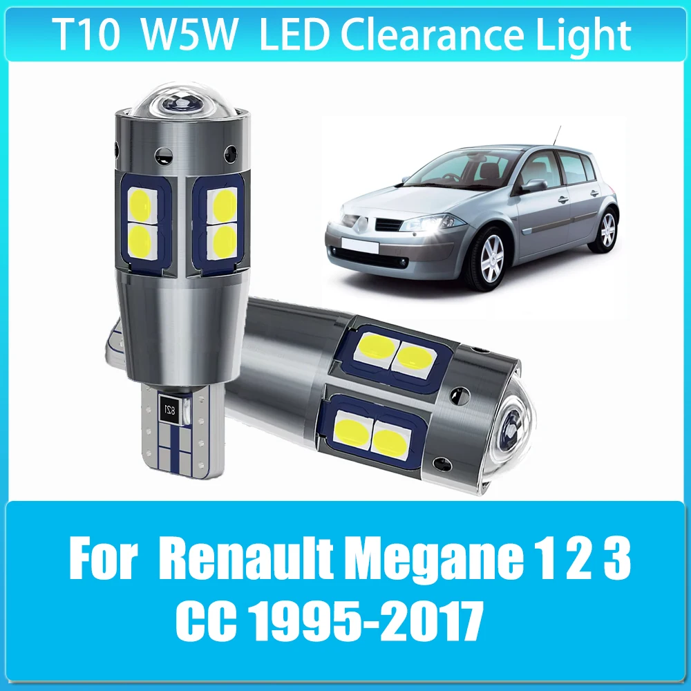 

2pcs LED Clearance Light Parking Bulb Lamp W5W T10 194 5W5 Canbus for Renault Megane 1 2 3 CC 1995 1996 1997 1998 1999-2017