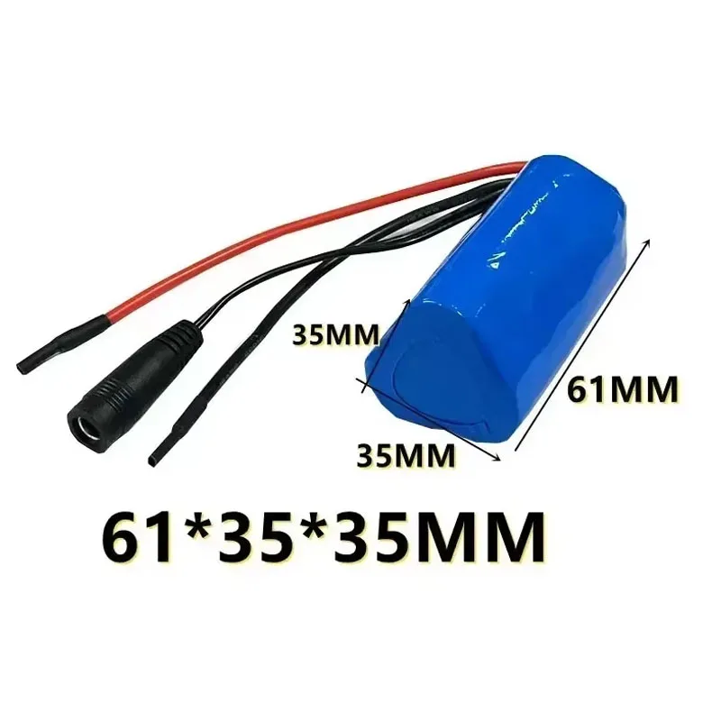 11.1V/12V 18650 Battery 4000mAh 3S1P Li-ion Rechargeable Batteries with BMS Lithium Cells Protection Board +12.6V 1A Charger