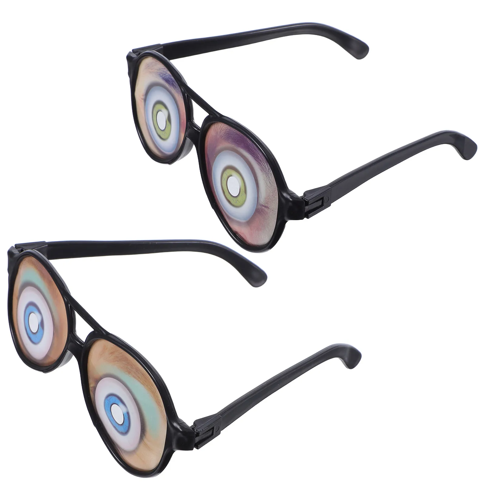 

2 Pcs Halloween Funny Glasses Props Child Plastic Engineering Party Decorations