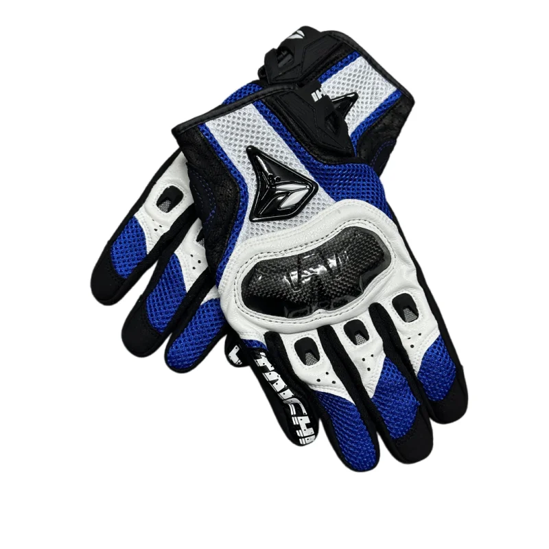 Motorcycle Gloves Men Leather Gloves Summer Cycling Motorbike Guantes Moto Motocross Bicycle Touch Screen Breathable
