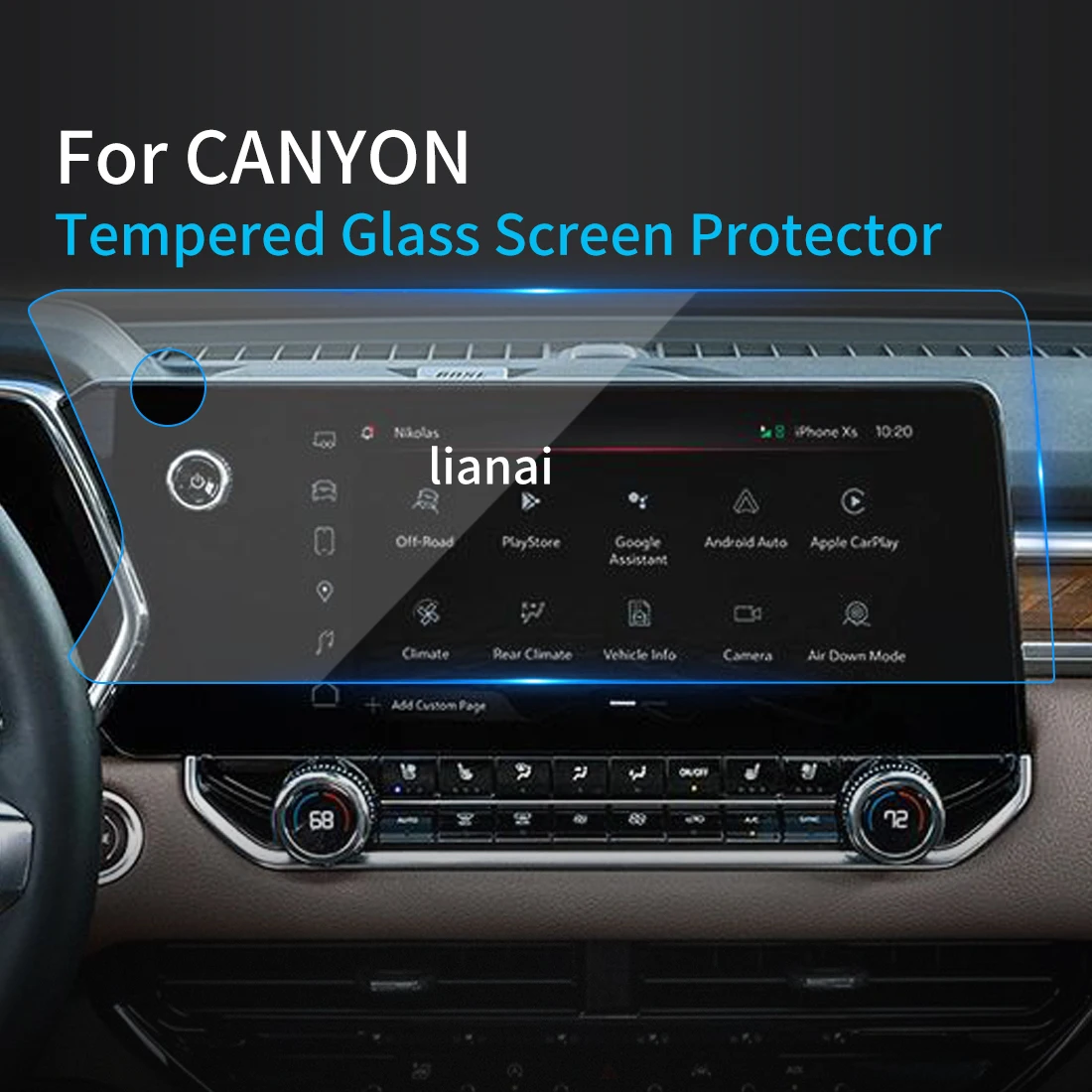 For GMC Canyon 2023 Screen Protector Display Tempered Glass Protective Film Carplay Media Video Car Vehicle Interior Accessorie