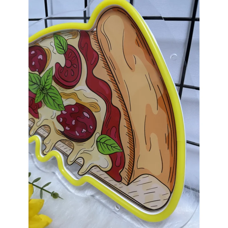 custom.Customize Your Own Photo Sign Pizza  LED Neon Lights Acrylic Lamp with Printing Unique Restaurant Bar Shop Decor Elect