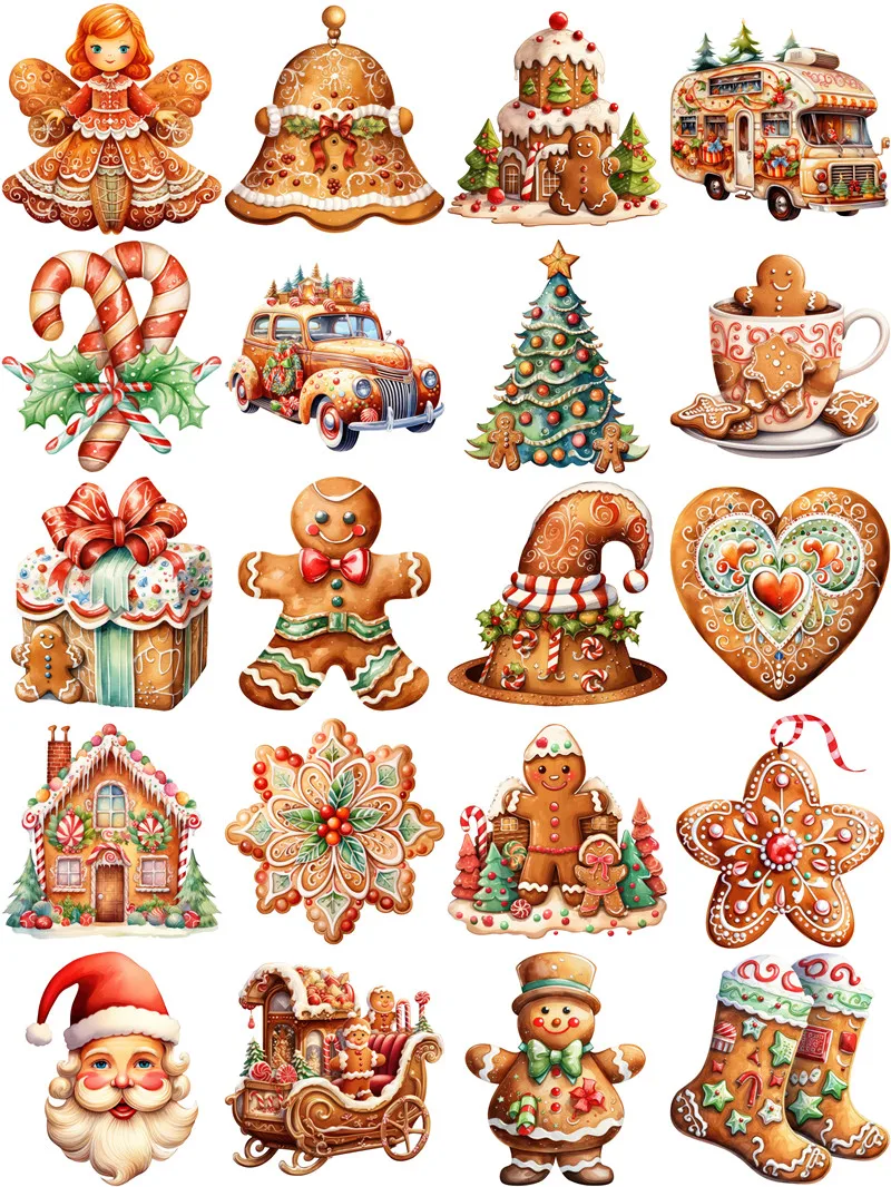 Christmas gingerbread Stickers Crafts And Scrapbooking stickers kids toys book Decorative sticker DIY Stationery