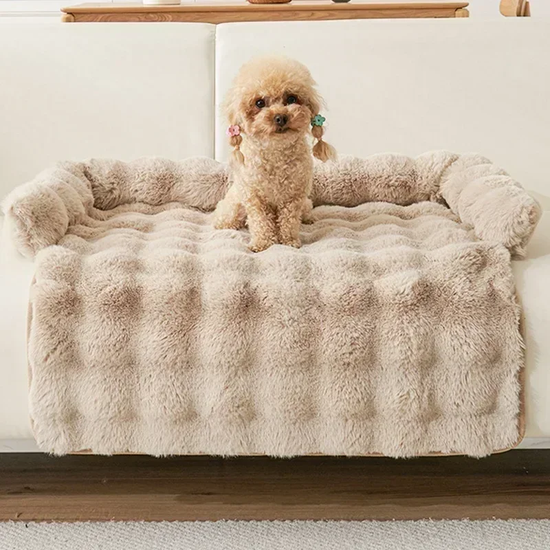 26Winter Warm Dog Bed Sofa Couch Cover Super Soft Pet Blanket Pad Mat for Small Dogs Plush Neck Pillow Cat Nest Cama Para Perros