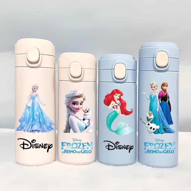 Disney Princess Thermal Cup 320ml/420mlOutdoor Sports Water Cup Frozen Portable Large Capacity Drinking Stainless Steel Bottle