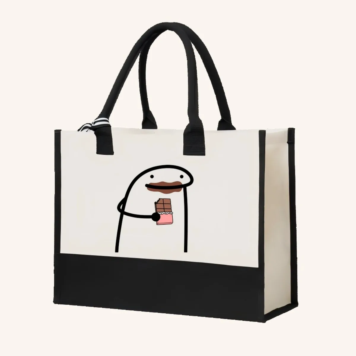 فلورك من الأبقار 2026 وصول جديد موضة عملية واسعة حقيبة حمل قابلة لإعادة الاستخدام نمط طباعة 2 لهجة الثقيلة حقيبة كتف كبيرة f